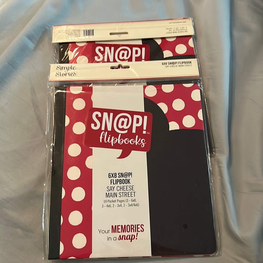 Two Disney photo flip books